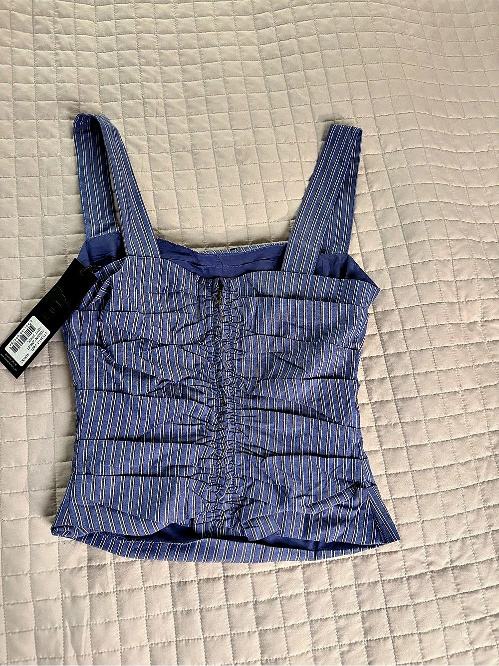 Lioness Cobain Corset Top in Blue & White XS - Picture 3 of 4